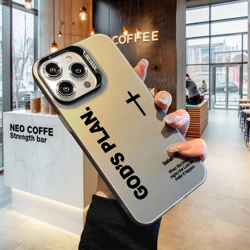 Cross Phone Case for Iphone 17 AIR 16 15 14 13 Pro 12 11 Pro Xs X XR Max Laser Hard PC+TPU Cases Back Cover-S661P3
