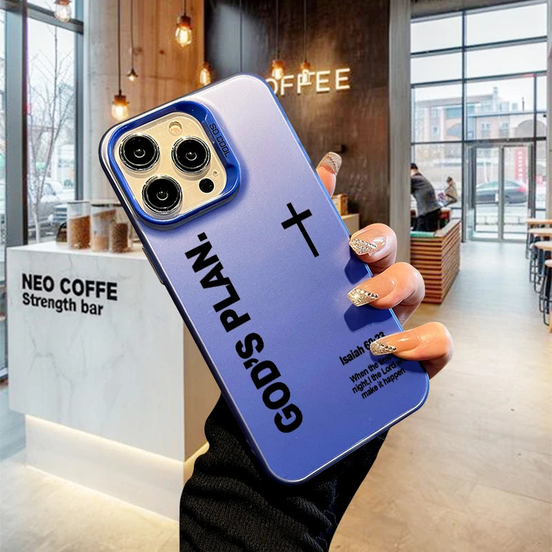 Cross Phone Case for Iphone 17 AIR 16 15 14 13 Pro 12 11 Pro Xs X XR Max Laser Hard PC+TPU Cases Back Cover-S661P3