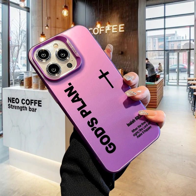 Cross Phone Case for Iphone 17 AIR 16 15 14 13 Pro 12 11 Pro Xs X XR Max Laser Hard PC+TPU Cases Back Cover-S661P3